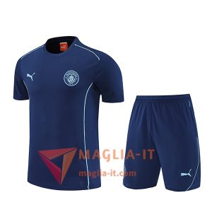 Kit da Allenamento Manchester City - Maglia + Pantaloncini 2025/2026 Blu Reale