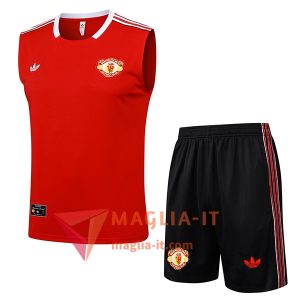 Kit da Allenamento Manchester United - Canottiera + Pantaloncini 2025/2026 Rosso