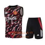 Kit da Allenamento Manchester United - Canottiera + Pantaloncini 2025/2026 Rosso/Nero