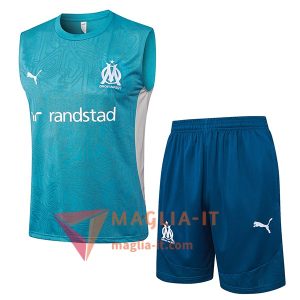 Kit da Allenamento Marsiglia - Canottiera + Pantaloncini 2025/2026 Blu/Bianco