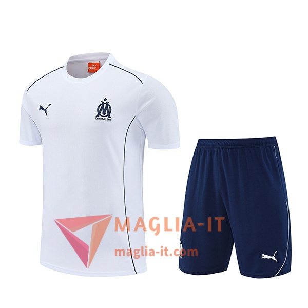 Kit da Allenamento Marsiglia - Maglia + Pantaloncini 2025/2026 Bianco