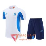Kit da Allenamento Marsiglia - Maglia + Pantaloncini 2025/2026 Bianco/Blu