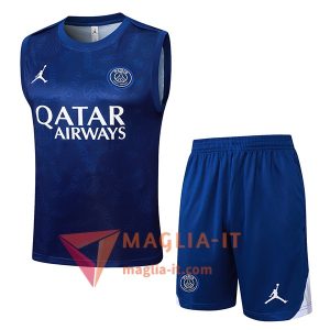 Kit da Allenamento PSG - Canottiera + Pantaloncini 2025/2026 Blu Reale