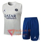 Kit da Allenamento PSG - Canottiera + Pantaloncini 2025/2026 Grigio Chiaro
