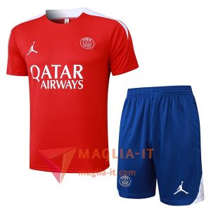 Kit da Allenamento PSG - Maglia + Pantaloncini 2025/2026 Rosso