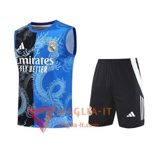 Kit da Allenamento Real Madrid - Canottiera + Pantaloncini 2025/2026 Nero/Blu