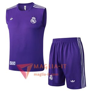 Kit da Allenamento Real Madrid - Canottiera + Pantaloncini 2025/2026 viola/Bianco