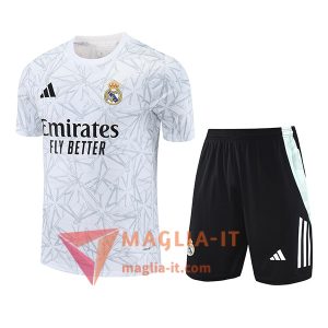 Kit da Allenamento Real Madrid - Maglia + Pantaloncini 2025/2026 Bianco