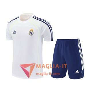 Kit da Allenamento Real Madrid - Maglia + Pantaloncini 2025/2026 Bianco/Blu