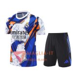 Kit da Allenamento Real Madrid - Maglia + Pantaloncini 2025/2026 Bianco/Blu/Arancia