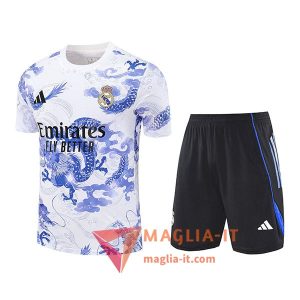 Kit da Allenamento Real Madrid - Maglia + Pantaloncini 2025/2026 Bianco/Blu/viola