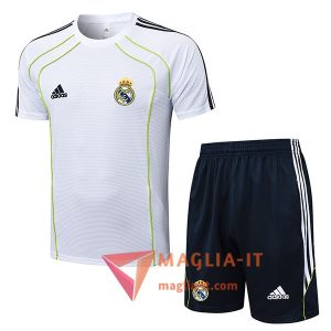 Kit da Allenamento Real Madrid - Maglia + Pantaloncini 2025/2026 Bianco/Verde