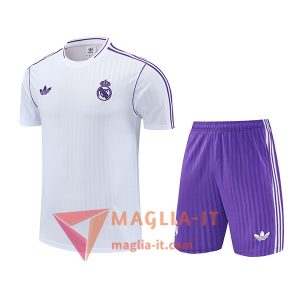 Kit da Allenamento Real Madrid - Maglia + Pantaloncini 2025/2026 Bianco/viola