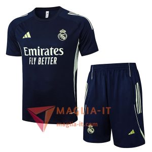 Kit da Allenamento Real Madrid - Maglia + Pantaloncini 2025/2026 Blu Navy