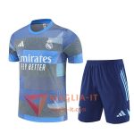 Kit da Allenamento Real Madrid - Maglia + Pantaloncini 2025/2026 Blu/Grigio