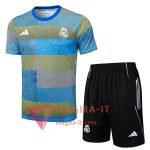 Kit da Allenamento Real Madrid - Maglia + Pantaloncini 2025/2026 Blu/Verde