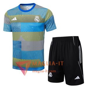 Kit da Allenamento Real Madrid - Maglia + Pantaloncini 2025/2026 Blu/Verde