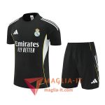 Kit da Allenamento Real Madrid - Maglia + Pantaloncini 2025/2026 Nero/Grigio/Bianco