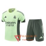 Kit da Allenamento Real Madrid - Maglia + Pantaloncini 2025/2026 Verde Chiaro