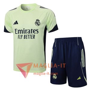 Kit da Allenamento Real Madrid - Maglia + Pantaloncini 2025/2026 Verde/Blu