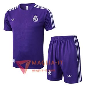 Kit da Allenamento Real Madrid - Maglia + Pantaloncini 2025/2026 viola/Bianco