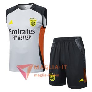 Kit da Allenamento S.L.Benfica - Canottiera + Pantaloncini 2025/2026 Grigio/Nero/Arancia