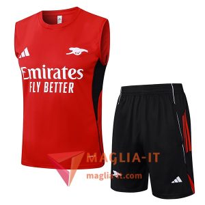 Kit da Allenamentos Arsenal - Canottiera + Pantaloncini 2025/2026 Rosso/Bianco/Nero