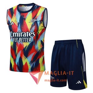 Kit da Allenamentos Arsenal - Canottiera + Pantaloncini 2025/2026 Rosso/Blu/Giallo