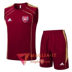 Kit da Allenamentos Arsenal - Canottiera + Pantaloncini 2025/2026 Rosso/Giallo