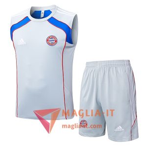 Kit da Allenamentos Bayern Monaco - Canottiera + Pantaloncini 2025/2026 Grigio/Rosso/Blu