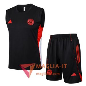 Kit da Allenamentos Bayern Monaco - Canottiera + Pantaloncini 2025/2026 Nero/Bianco/Rosso