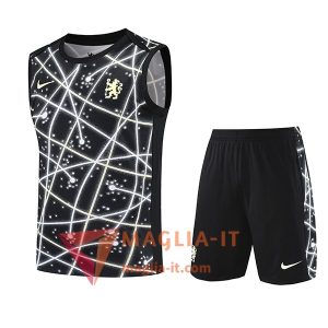 Kit da Allenamentos FC Chelsea - Maglia + Pantaloncini 2025/2026 Nero/Bianco