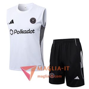 Kit da Allenamentos Inter Miami CF - Canottiera + Pantaloncini 2025/2026 Bianco/Nero