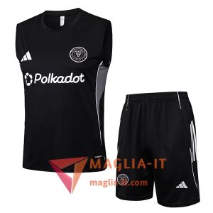 Kit da Allenamentos Inter Miami CF - Canottiera + Pantaloncini 2025/2026 Nero/Grigio