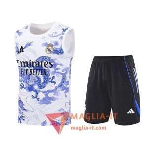 Kit da Allenamentos Real Madrid - Canottiera + Pantaloncini 2025/2026 Bianco/Blu