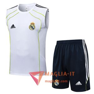 Kit da Allenamentos Real Madrid - Canottiera + Pantaloncini 2025/2026 Bianco/Verde
