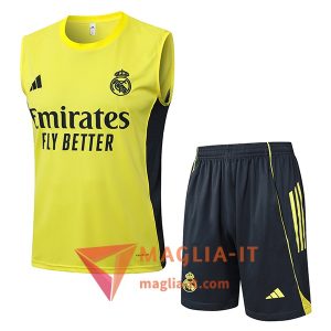 Kit da Allenamentos Real Madrid - Canottiera + Pantaloncini 2025/2026 Giallo/Nero