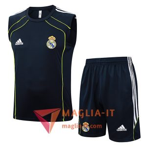 Kit da Allenamentos Real Madrid - Canottiera + Pantaloncini 2025/2026 Nero/Verde