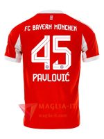 Maglia Calcio ALEKSANDAR PAVLOVIĆ 45 Bayern Monaco 2025/26 Prima