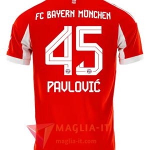 Maglia Calcio ALEKSANDAR PAVLOVIĆ 45 Bayern Monaco 2025/26 Prima