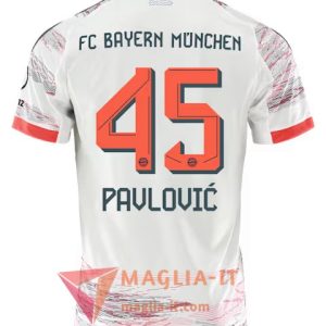 Maglia Calcio ALEKSANDAR PAVLOVIĆ 45 Bayern Monaco 2025/26 Seconda