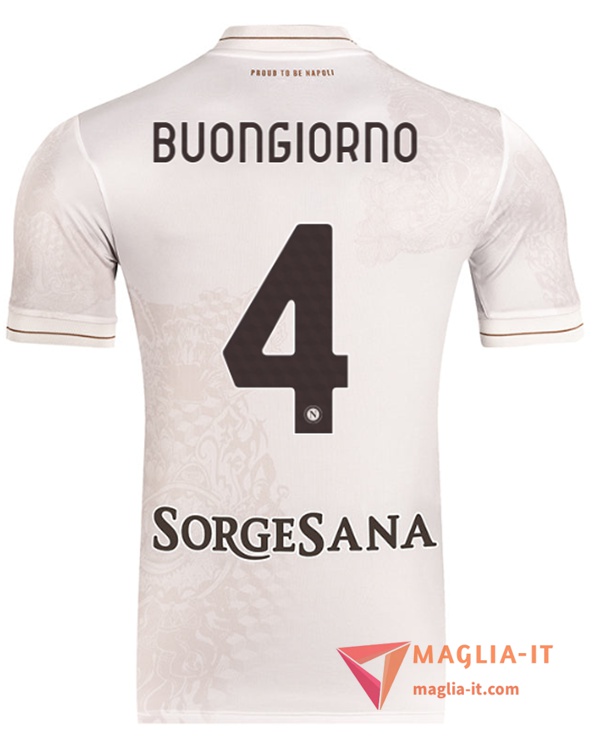 Maglia Calcio ALESSANDRO BUONGIORNO 4 SSC Napoli 2025/26 Seconda