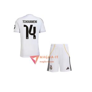 Maglia Calcio AURÉLIEN TCHOUAMÉNI 14 Real Madrid Bambino 2025/26 Prima