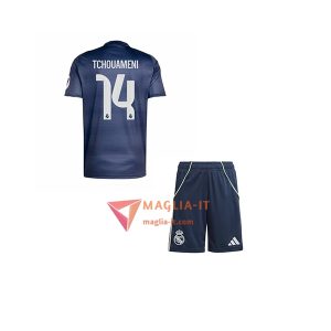 Maglia Calcio AURÉLIEN TCHOUAMÉNI 14 Real Madrid Bambino 2025/26 Seconda