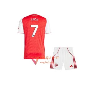 Maglia Calcio BUKAYO SAKA 7 Arsenal Bambino 2025/26 Prima