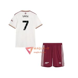 Maglia Calcio BUKAYO SAKA 7 Arsenal Bambino 2025/26 Terza