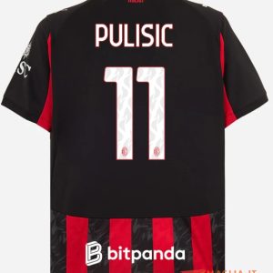 Maglia Calcio CHRISTIAN PULISIC 11 AC Milan 2025/26 Prima