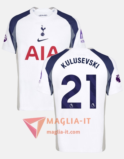 Maglia Calcio DEJAN KULUSEVSKI 21 Tottenham Hotspur 2025/26 Prima