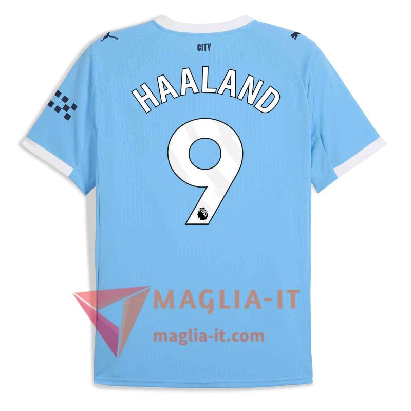 Maglia Calcio ERLING HAALAND 9 Manchester City 2025/26 Prima