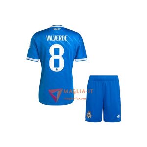 Maglia Calcio FEDE VALVERDE 8 Real Madrid Bambino 2025/26 Terza